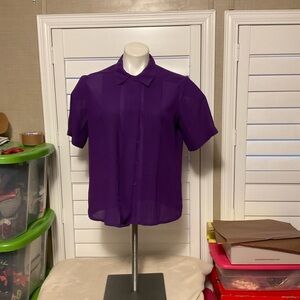 Women's Purple Button Down Shirt